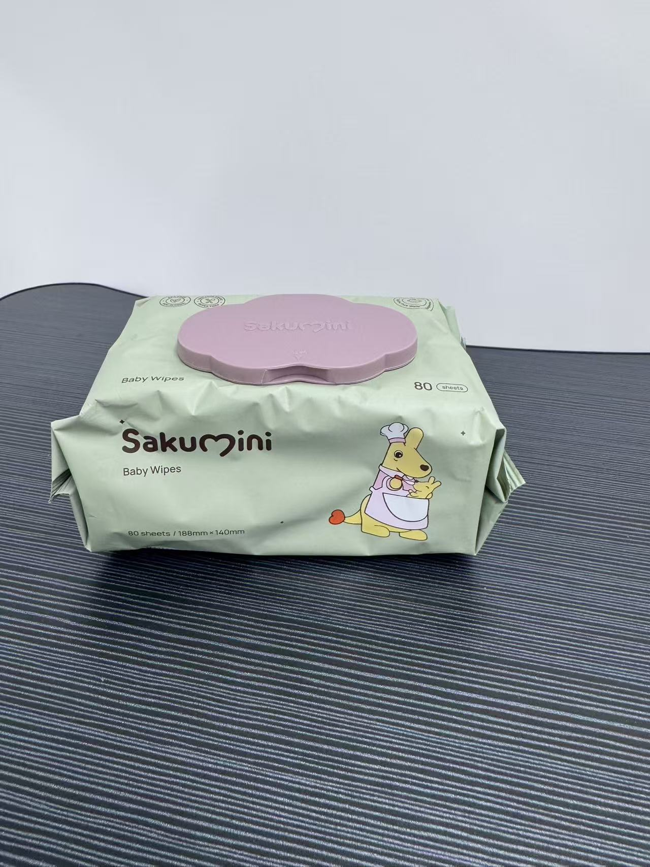Sakumini Baby Wipes White (80pcs × 3pks)